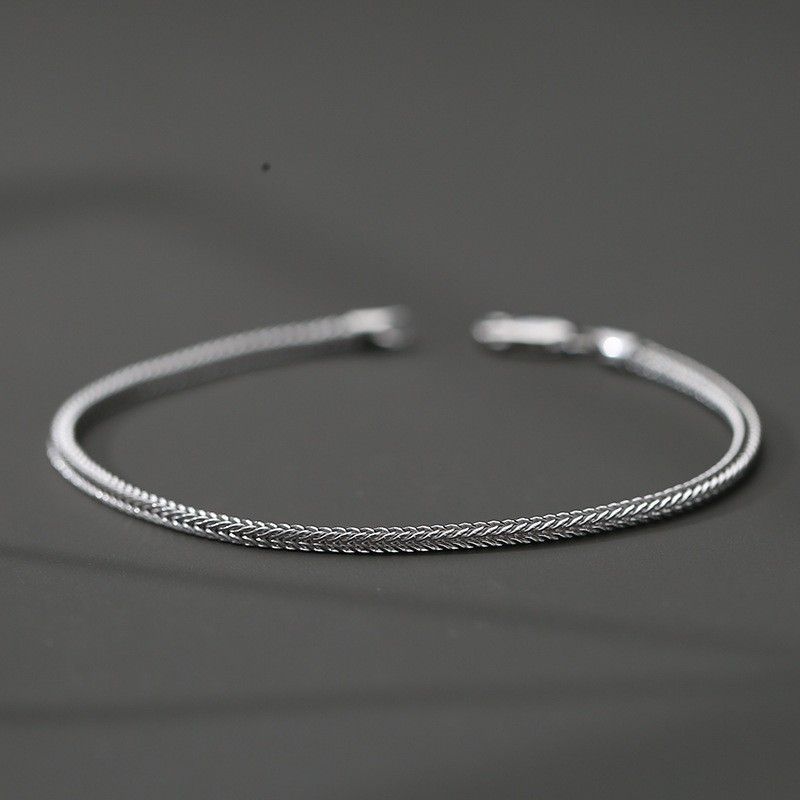 Thick Foxtail Men's Bracelet Personality Trend Hip Hop Style Bracelet Simple Domineering Chopin Round Snake Bone Men's Bracelet_voghion.com