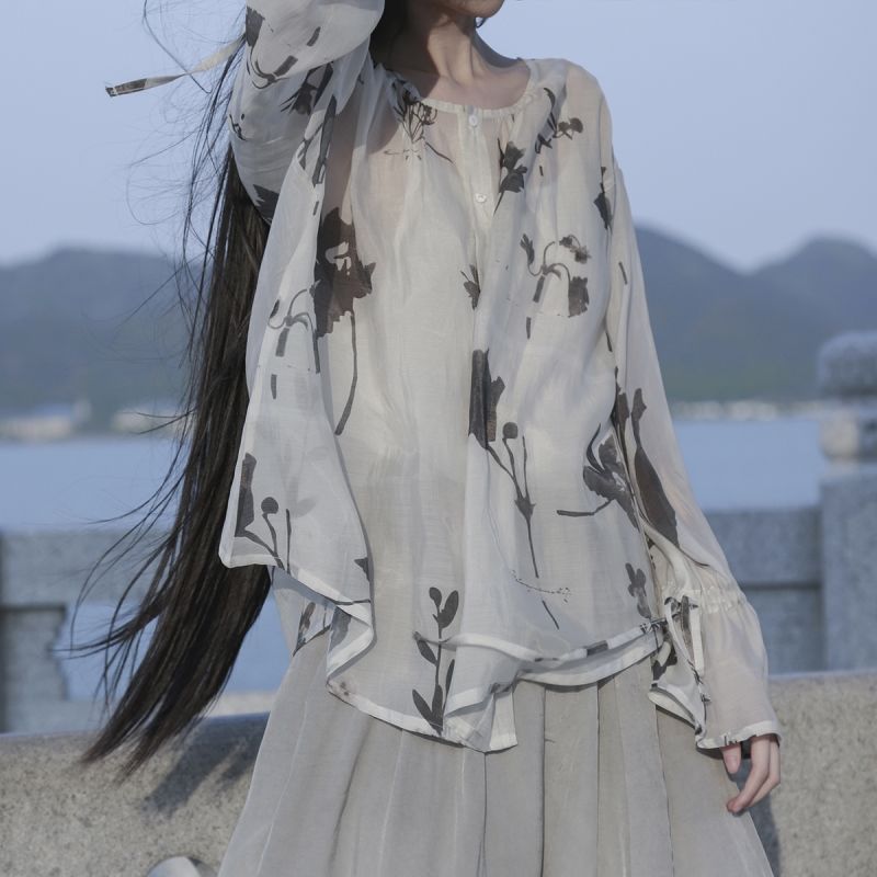 Sunscreen Plus Size Ladies Thin Loose Air Conditioning Shawl Cardigan_voghion.com