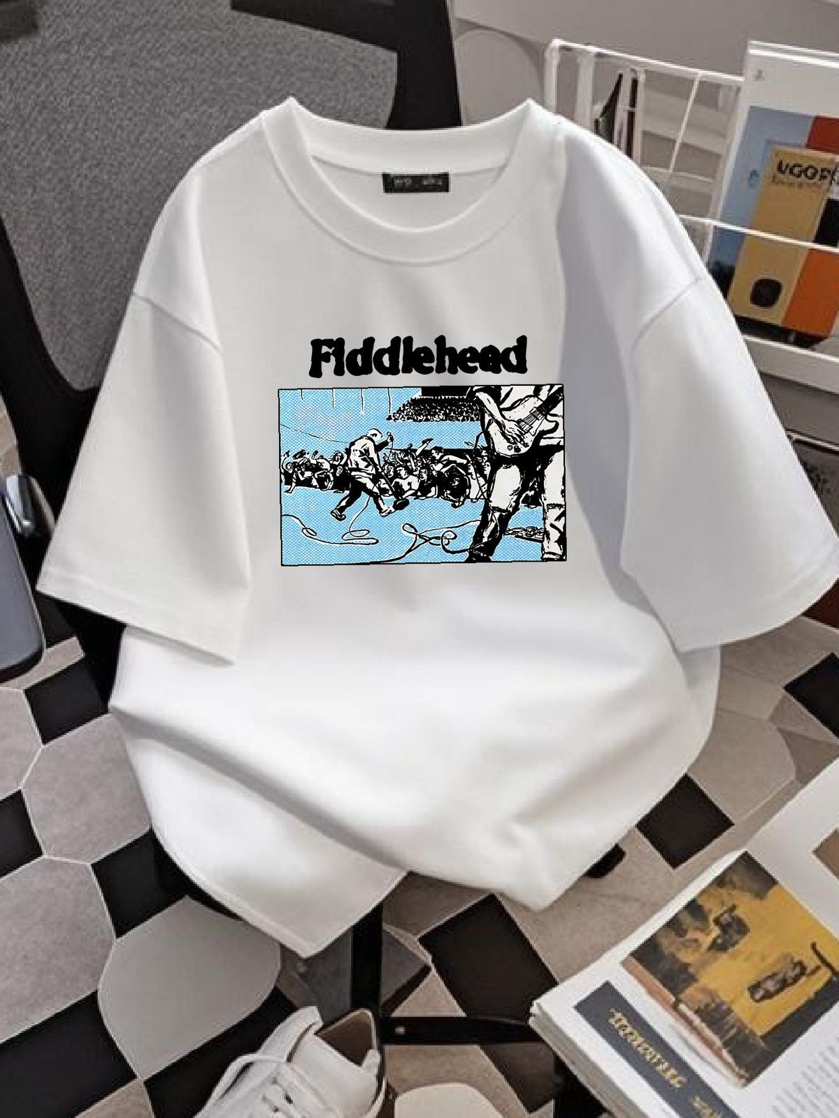 Fiddlehead Live In California T-Shirt, volle Größe S XL, lässige Designerkleidung, bequem, Unisex, Homme, stilvoll, weich, dehnbar, für den Alltag_voghion.com