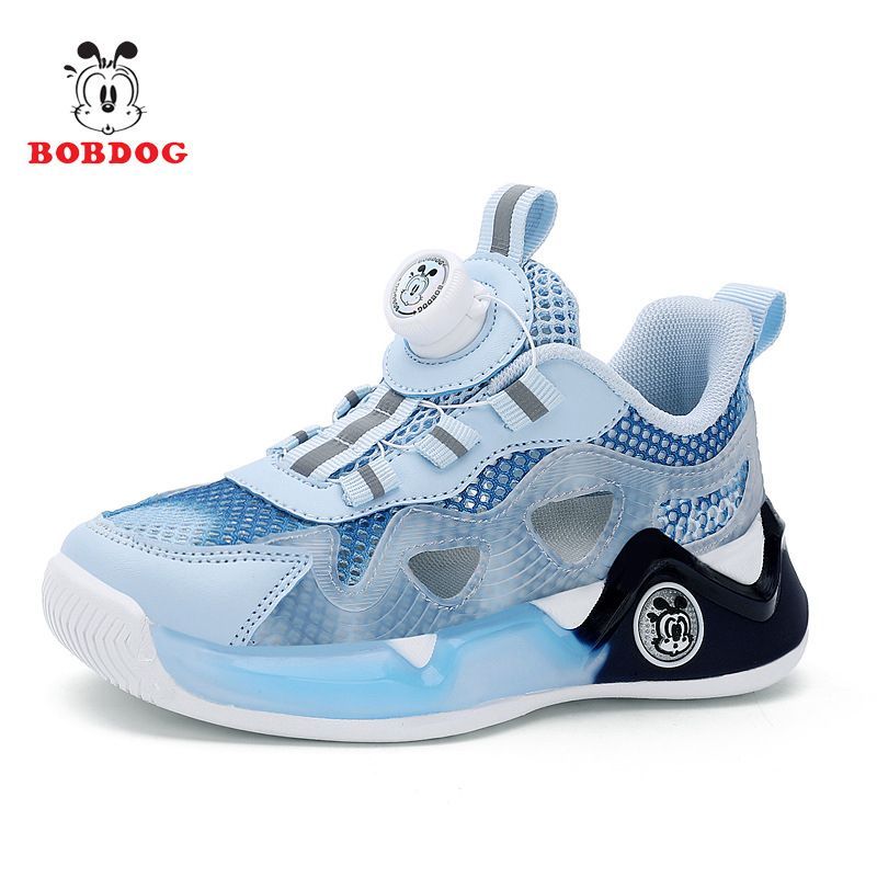 Babu Bean Jongens lente en herfst Ademend Mesh Gezicht Zomer Draaiende gesp Sportschoenen voor meisjes Middelgrote maat_voghion.com