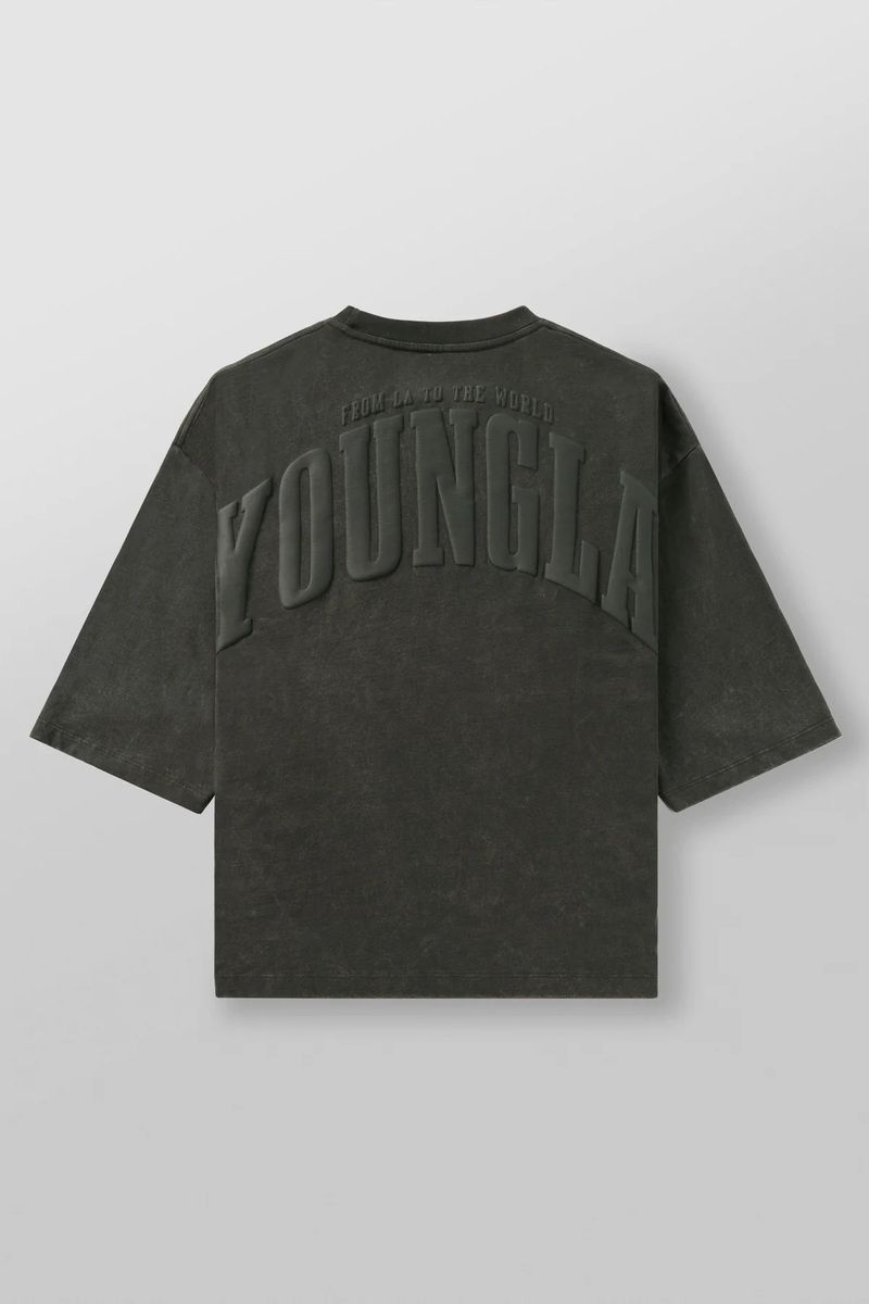 Men's Clothing Oversized T shirt Foam Printed Cotton Short Sleeve Sports Fitness Casual Top_voghion.com