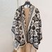Autumn and winter new petal art high-end women's cashmere print pattern warm shawl scarf_voghion.com