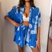 Women's Fashion Casual Suit Printed Shorts Tie-Draw Elastic _voghion.com