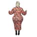 Women's leopard print dress coat two-piece plus size women's suit_voghion.com