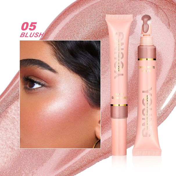 Rouge YOUNG VISION Liquid Air Cushion Contouring Blush Highlighter Stick Perlmuttartiges, zartes Rouge-Liquid Einfach zu bedienen und zu tragen_voghion.com