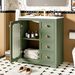 30-inch Bathroom Vanity With A Soft Close Gass Door, Adjustable Shelves, And 3 Drawers_voghion.com