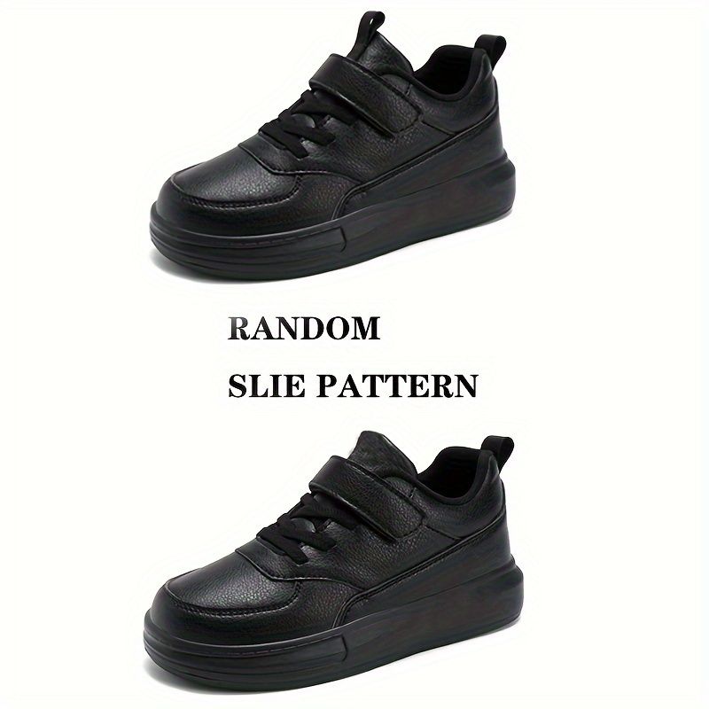 Boy's Solid Skate Shoes, Lace Up Comfy Non Slip Stree Style Sneakers For All Seasons Outdoor Workout Activities_voghion.com