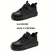 Boy's Solid Skate Shoes, Lace Up Comfy Non Slip Stree Style Sneakers For All Seasons Outdoor Workout Activities_voghion.com