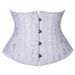 corsetto palazzo stile corto a quattro bottoni con struttura in acciaio con cintura e cintura jacquard modellante con clip in vita_voghion.com