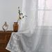 White & Black Embroidered Sheer Curtain – Semi-Sheer Voile Panel For Living Room, Bedroom, Balcony & Commercial Spaces, Ready-Made Lace Window Scrim_voghion.com