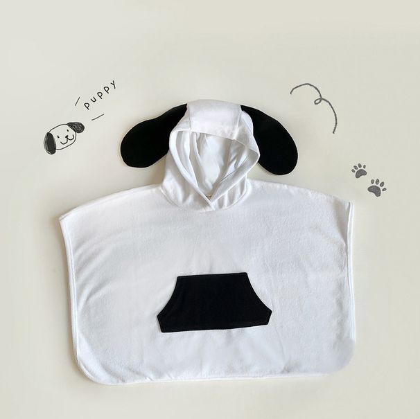 Accappatoio con cappuccio e orecchie per neonati – Mantella in cotone in stile coreano per bambini piccoli (1-3 anni) – Morbida e ad asciugatura rapida, unisex_voghion.com