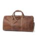 Crazy Horse Travel First Layer Cowhide Handheld Gym Duffel Genuine Leather Shoe Slot Single Shoulder Crossbody Bag_voghion.com
