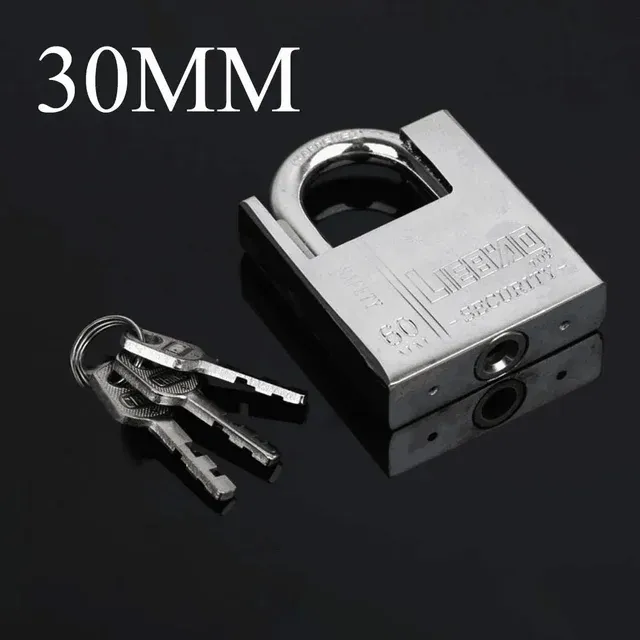Keyed Padlock Waterproontirust, Multifunctional Padlock,Anti-Theft Pry Door Unlocked Head Window Lock_voghion.com