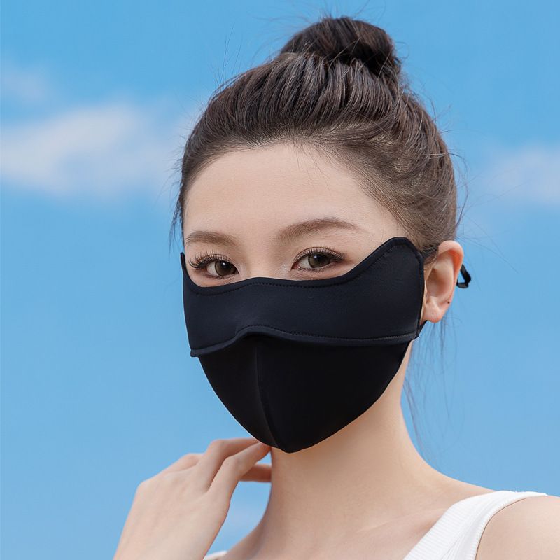 Weiche Knochenunterstützung, Konturierung, UV-Schutz, atmungsaktiv, wischfest, 3D-Fischgräten-Gesichtsmaske aus Eisseide mit Sonnenschutz_voghion.com