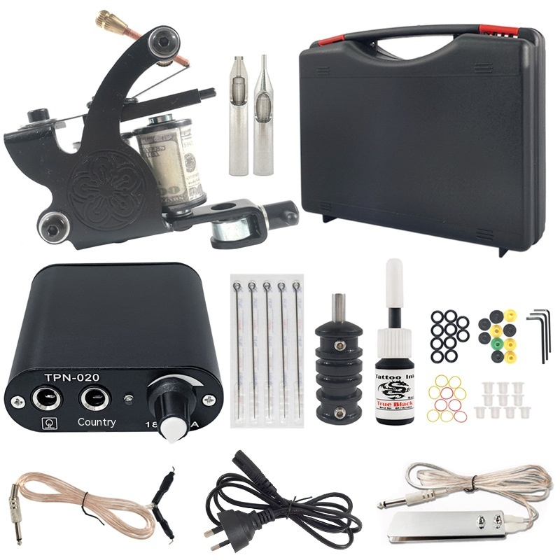 OL Black Box Single No.2 Ou Liang Utrustning Verktyg Set Tatueringsmaskin_voghion.com