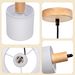 Glitzerlife Pendelleuchte 1 Flammig Esstischlampe Holz - E14 Weiß Esszimmerlampe Vintage Hängelampe Rustikal Küche Flurlampe Stoff Für Restaurant Schlafzimmer_voghion.com