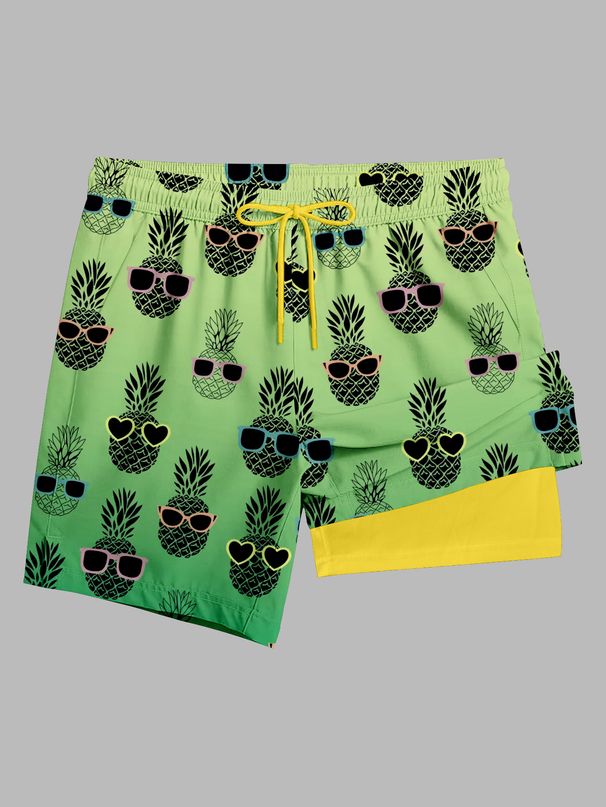 Men's Clothing Hot Selling Gradient Men's Beach Thin Quick Drying Pants Can Be Used In The Water Beach Shorts Four Point Double Layer Beach_voghion.com