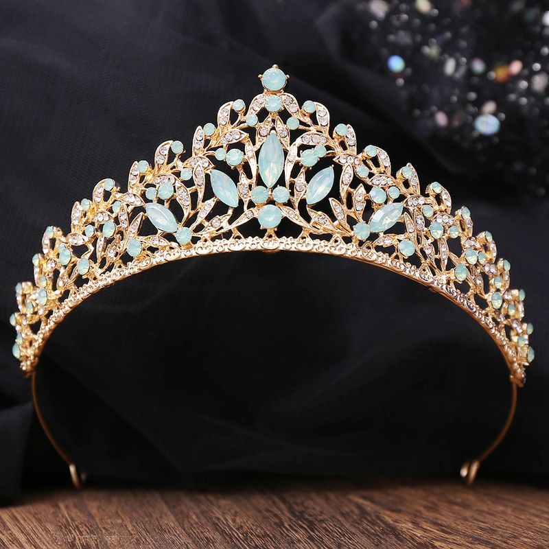 Bridal Hair Accessory WeddingGrand Wedding Headwear Big Tiara Baroque Rhinestone Retro Hair Accessories Bridal Tiara_voghion.com