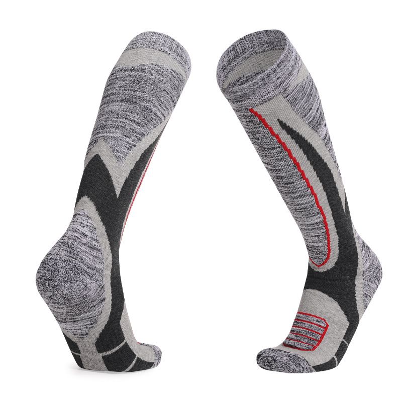 Meias longas de esqui para esportes ao ar livre, meias grossas de montanhismo, fundo de toalha, tubo longo para absorção de suor, calor e_voghion.com