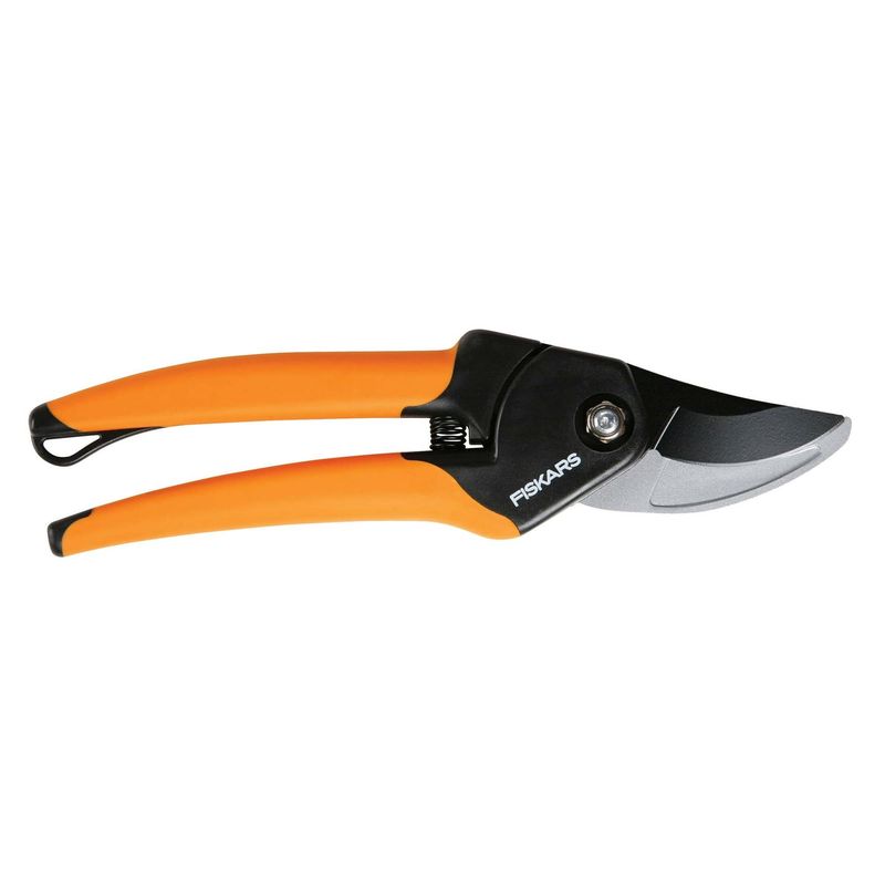 Fiskars 5/8" Bypass Pruner Garden Tool With Steel Blade And Soft Grip Handle, Black And Orange_voghion.com