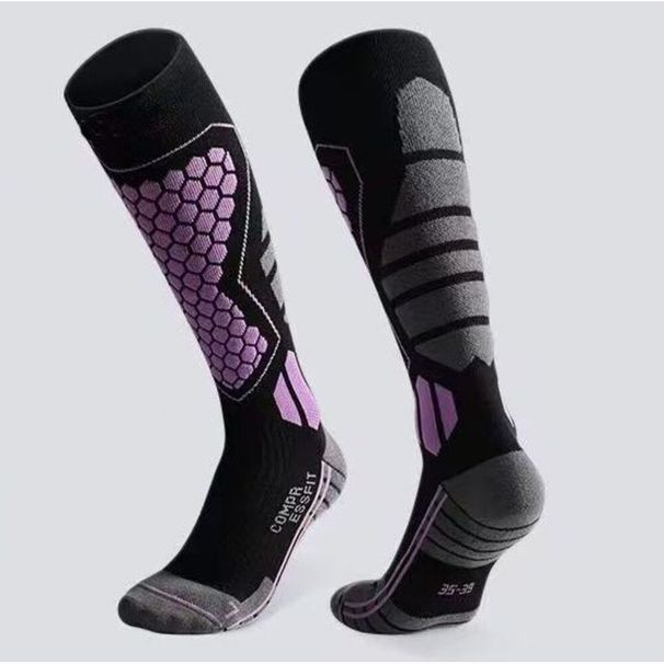 Ski Men Winter Outdoor Sports Mountaineering Wool Long Tube Women Thickened Warm Cold-proof Compression Socks_voghion.com