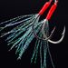 New Shiny Silk Iron Plate Double With Feather Pendant Barbed Sea Fishing Bulk Single Fish Hook_voghion.com