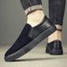 Zees Zees Extra Large Black Canvas Summer Breathable Casual Work Slip-On Shoes Men's_voghion.com