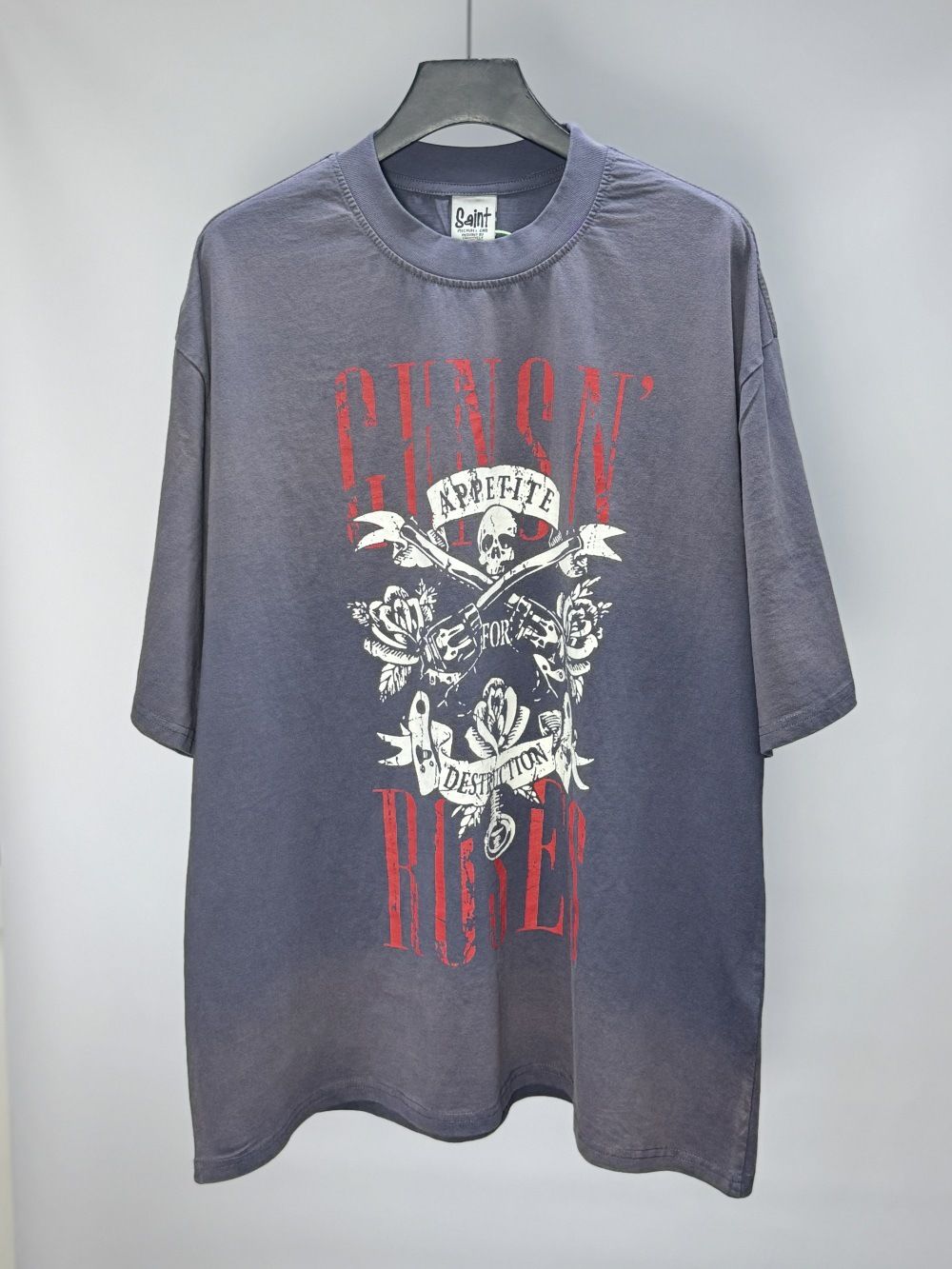 Herrenbekleidung Band Heat Solid Ink Printing Spray Monkey, um lockere Vintage-Kurzarm-T-Shirt-Trend zu machen_voghion.com