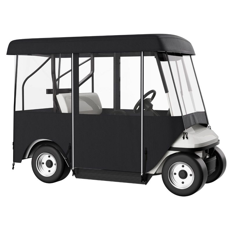 VEVOR Golf Cart Enclosure, 4-Person Golf Cart Cover, 4-Sided Fairway Deluxe, 300D Waterproof Driving Enclosure With Transparent Windows, Fit For EZGO, Club Car, Yamaha Cart (Roof Up To 78.7''L)_voghion.com