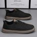 Canvas Men's Summer New Breathable Casual Flat Soft Bottom One Step Black Work Trendy Shoes Wear Comfortable Fashion Versatile_voghion.com