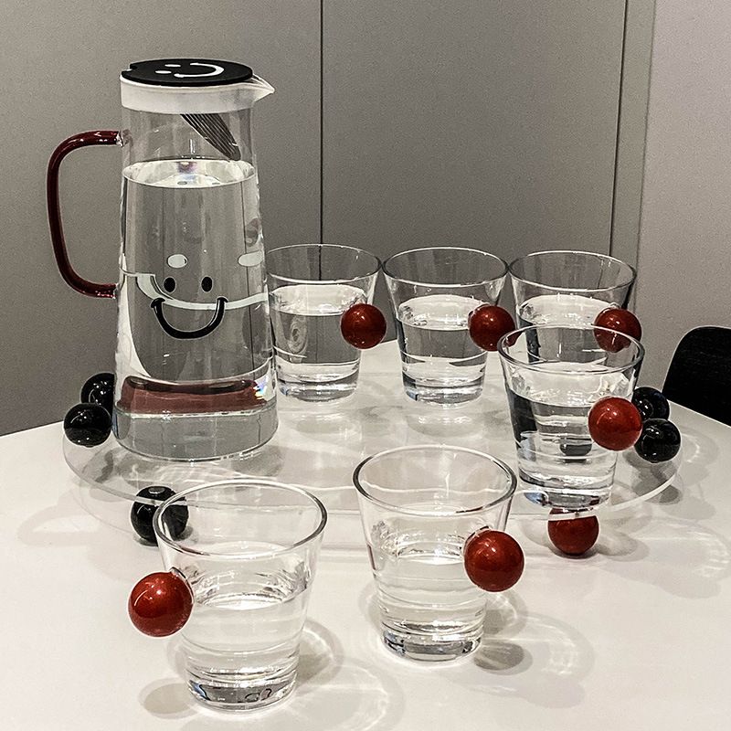 Juego de tazas de vidrio creativas para muebles para el hogar, sala de estar, entretenimiento, tetera, juego de agua, paquete combinado de tazas_voghion.com