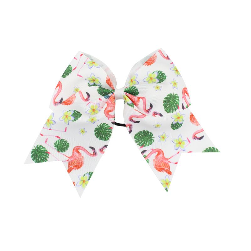 Haochuan Children's Bow Hairpin Clover Rainbow Line Swallowtail Leather Ring Handmade Small Daisy Hair Ring Hair Accessories_voghion.com