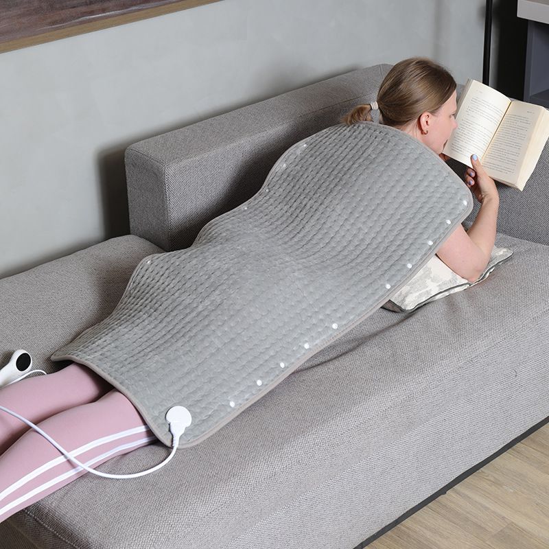 Almohadilla térmica térmica con botón a presión para calentar el cuerpo en casa, manta eléctrica individual_voghion.com