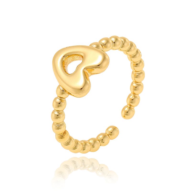 Hongxi Women's Fashion Jewelry 26 English Alphabet Adjustable Open Versatile Tail Ring_voghion.com