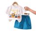 Kostüm 2024 Nei Puppelcher Kannerkleeder Schéine Jongen Summer 3D Popp Kuerzärm Zwee-Stéck Set_voghion.com