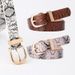 Women's Belts Snake Print Decoration Simple Belts Women's Jeans Belts Matching Dress Belts _voghion.com