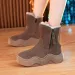 Bottes courtes fines en fourrure pour femme, bottines de neige, plus Veet, automne et hiver, mode simple, anglais 40 240830_voghion.com