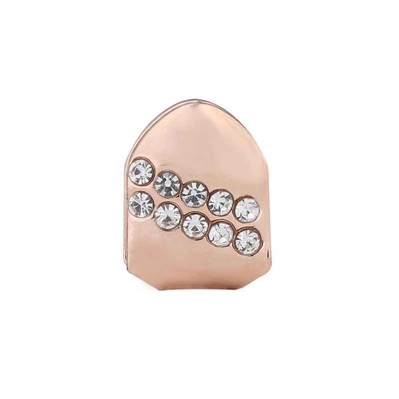 Big Gold Teeth Single Twill Diamond Hip Hop Gold Teeth Braces_voghion.com