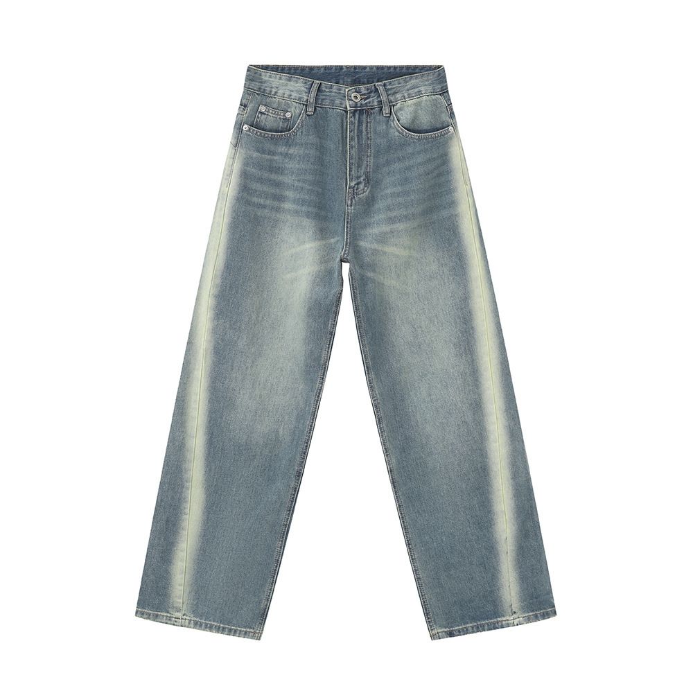 EF JEANS | 2024 New Product Foundation American High Street Gradual Change Design Loose Casual Pants Straight Jeans Tide_voghion.com