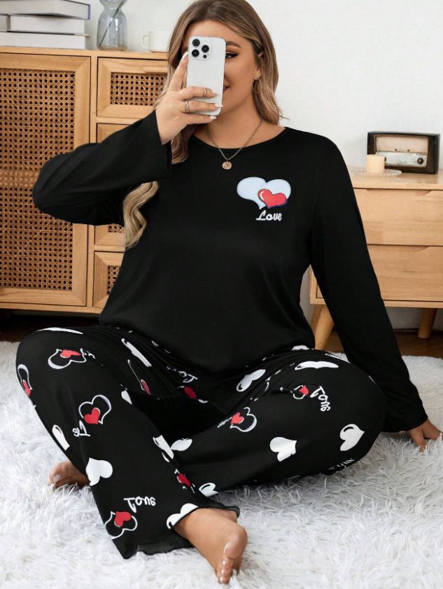 Large Size Loungewear Enlarged And Fattened Women's Re-trousers Pajama Set Light Luxury_voghion.com