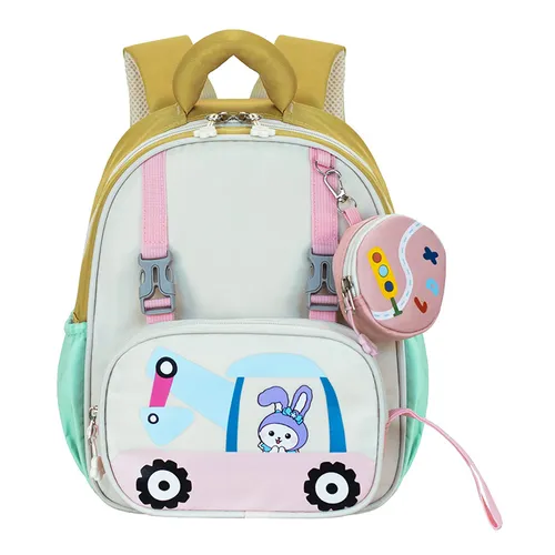 Borse per bambini e neonati Spot Nuovo zaino per la scuola materna e per bambini Zaino in nylon alla moda femminile Zaino per bambini con auto dei cartoni animati_voghion.com