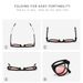 Fashion Foldable Sunglasses Women Circular Lenses Easy To Carry UV400 Full Frame Sunscreen Glasses_voghion.com