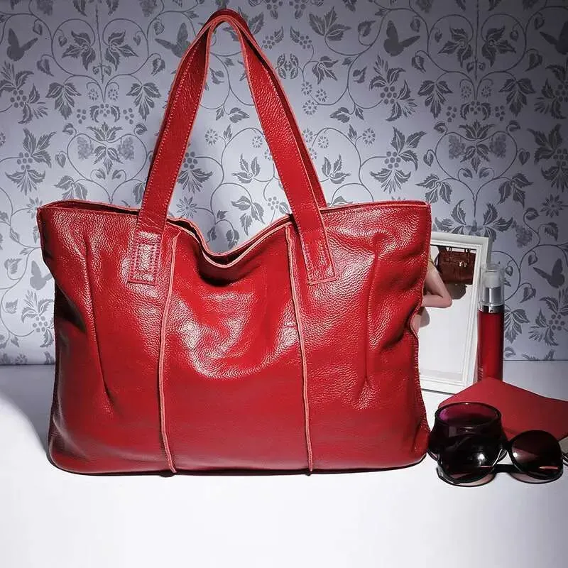 Leather Hobo Bag, Large Capacity Shoulder Bag For Women, Retro Style Tote Purse_voghion.com