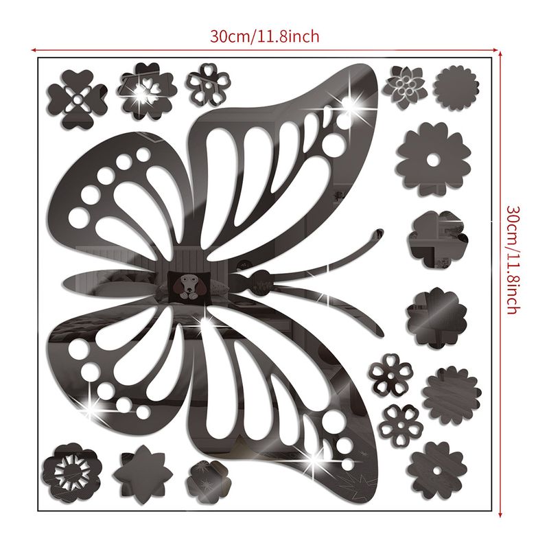 Motyl Kwiat SM302 Spersonalizowane DIY Living R Dekoracja Akrylowe Lustro Naklejki Ścienne_voghion.com