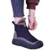 Front Zipper Thick Sole Martin 2024 Winter Snow Cotton For Women With Fleece Lining Warm New Short Boots Versatile_voghion.com