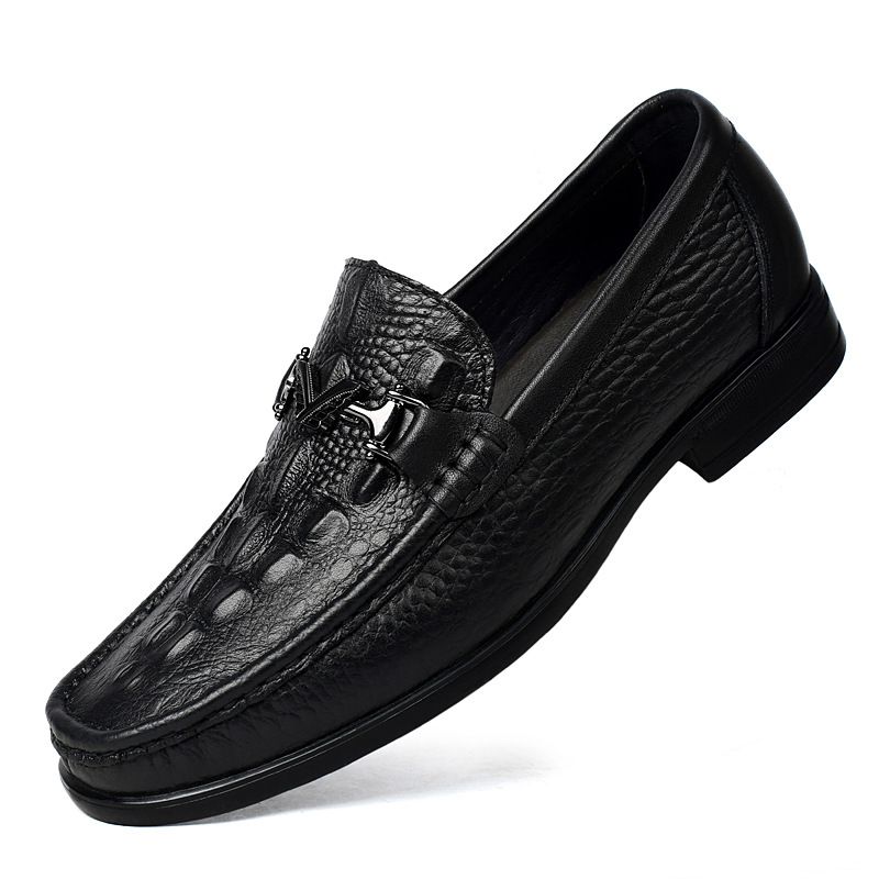 Herren-Doudou-Schuhe, Leder-Freizeitschuhe, Lederschuhe mit Zierstruktur, Herren-Loafer, Herrenschuhe, Einzelschuhe_voghion.com