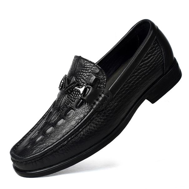 Herren-Doudou-Schuhe, Leder-Freizeitschuhe, Lederschuhe mit Zierstruktur, Herren-Loafer, Herrenschuhe, Einzelschuhe_voghion.com