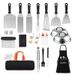 Set di utensili da cucina in acciaio inossidabile per barbecue, set di utensili da cucina, pala da cucina, set da barbecue combinato, set da barbecue per campeggio all'aperto_voghion.com