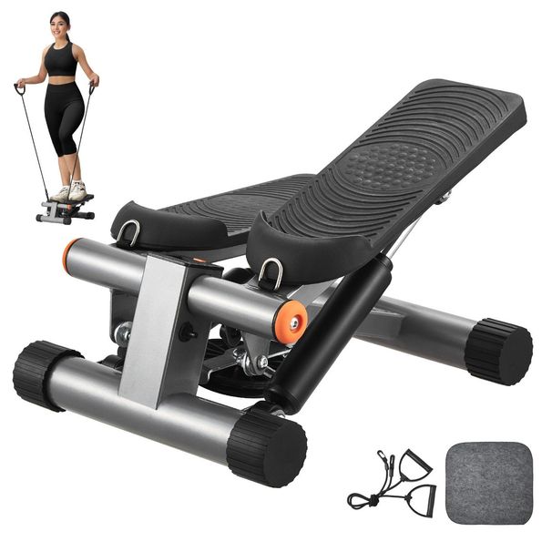 Stair Stepper For Exercise At Home Hydraulic Mini Stepper With Resistance Band_voghion.com