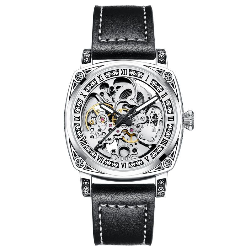 Big Demon Three-Dimensional Relief Fully Automatic Mechanical Personality Trend Hollow Men's Watch Waterproof Luminous_voghion.com
